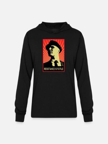 Observer Fringe - Unisex Long Sleeve Hoodie Shirt - black
