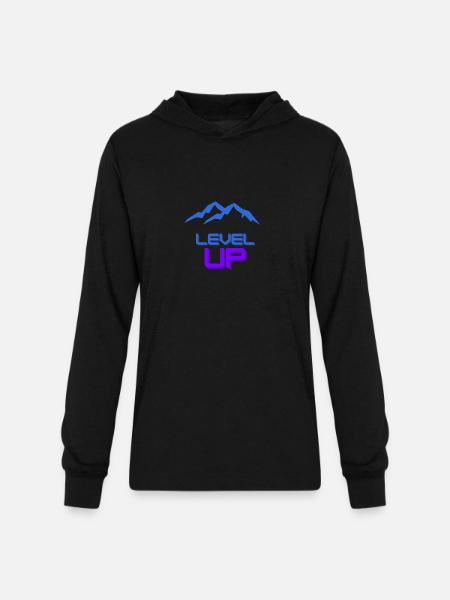 Level up - Unisex Long Sleeve Hoodie Shirt - black