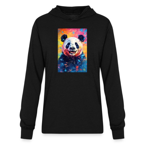 Paint Splatter Panda Bear - Unisex Long Sleeve Hoodie Shirt