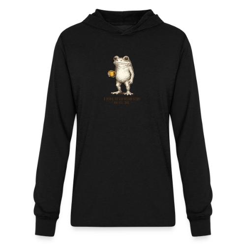 Weird Stuff Frog Coffee Humor - Unisex Long Sleeve Hoodie Shirt