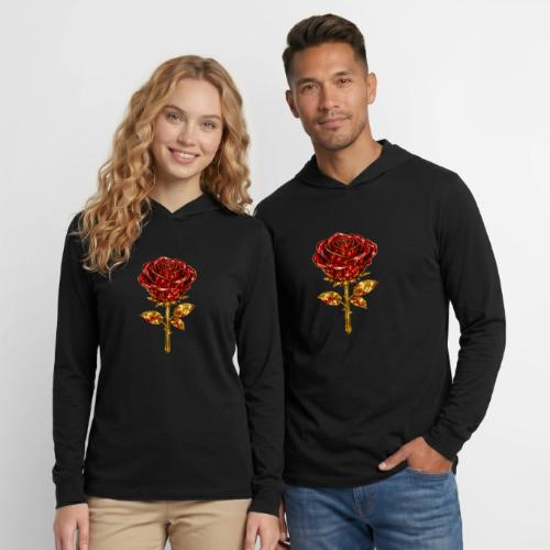 Golden Rose - Unisex Long Sleeve Hoodie Shirt