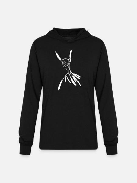 Child's Alien - white - Unisex Long Sleeve Hoodie Shirt - black