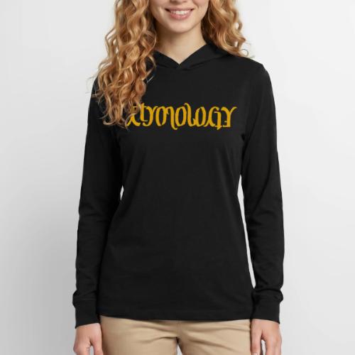 Yellow Etymology Ambigram - Unisex Long Sleeve Hoodie Shirt