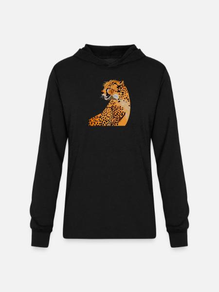 Cheetah - Unisex Long Sleeve Hoodie Shirt - black