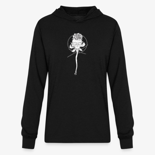 Rose skull black - Unisex Long Sleeve Hoodie Shirt