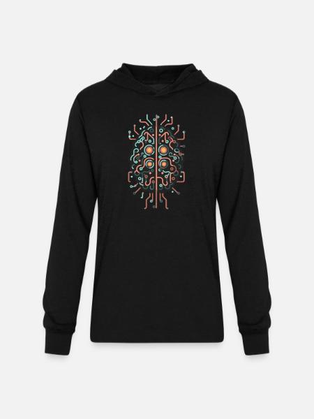 Coding Brain - Unisex Long Sleeve Hoodie Shirt - black