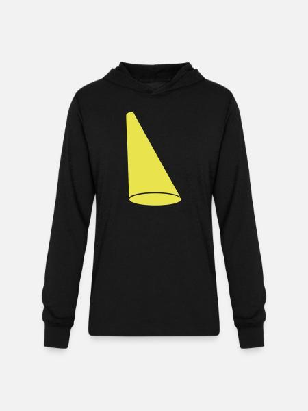 design spotlight light cone - Unisex Long Sleeve Hoodie Shirt - black