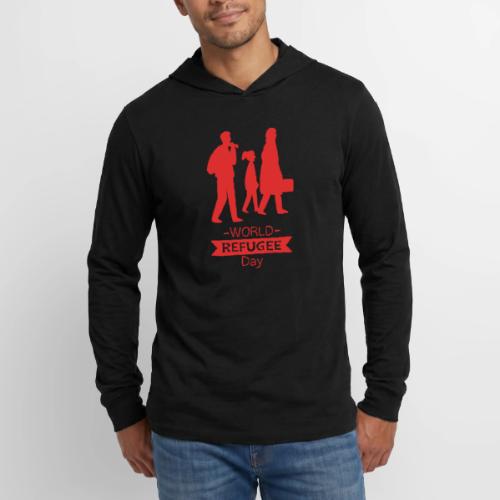 world refugee day red - Unisex Long Sleeve Hoodie Shirt