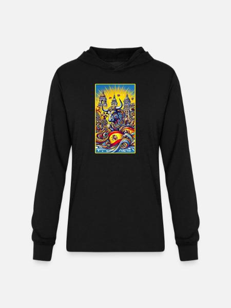 Spanien Stier Espana Design - Unisex Long Sleeve Hoodie Shirt - black