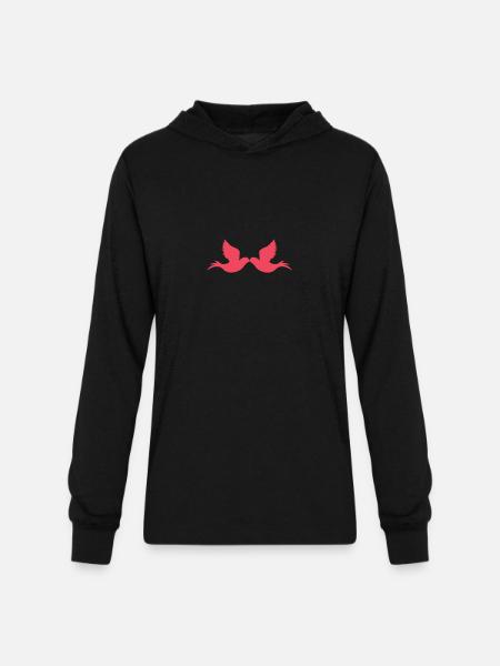 Love birds - Unisex Long Sleeve Hoodie Shirt - black