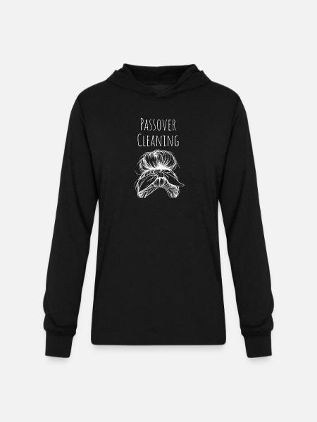 Passover Cleaning Scrunchy - Unisex Long Sleeve Hoodie Shirt - black