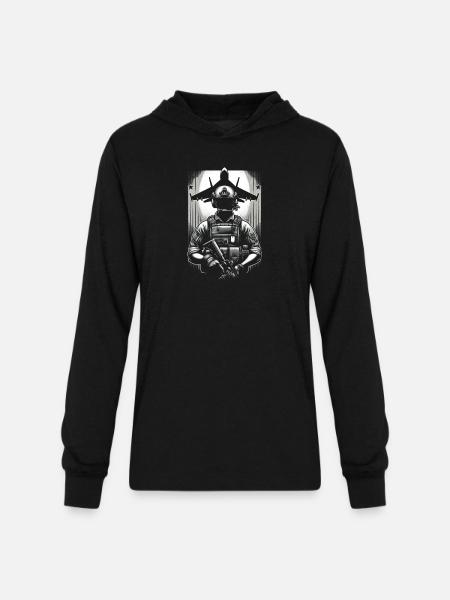 Guardian of the Skies - Unisex Long Sleeve Hoodie Shirt - black
