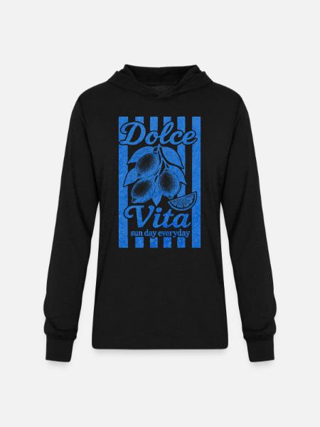 Italian Lemon, Summer Vibes Shirt, Vacation Tee - Unisex Long Sleeve Hoodie Shirt - black