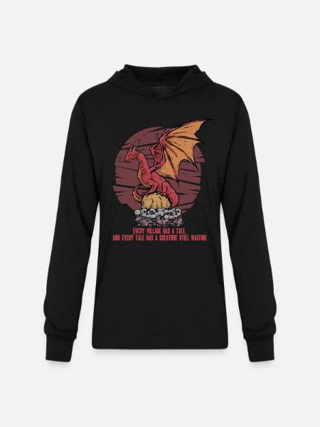 European Dragon Creature Mythological Creatures - Unisex Long Sleeve Hoodie Shirt - black