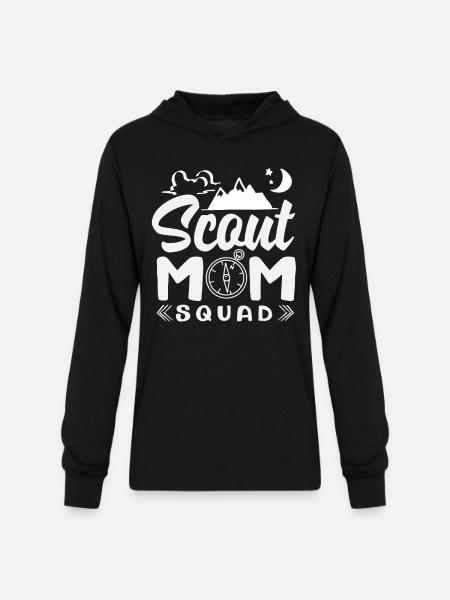 Proud Mother Scout Scouting Mom Squad - Unisex Long Sleeve Hoodie Shirt - black