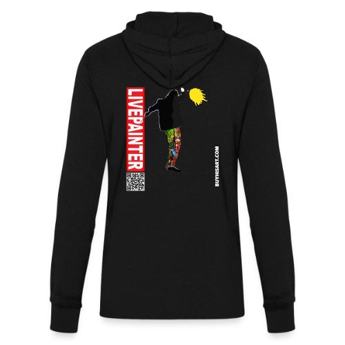 Back side Livepainter man - Unisex Long Sleeve Hoodie Shirt