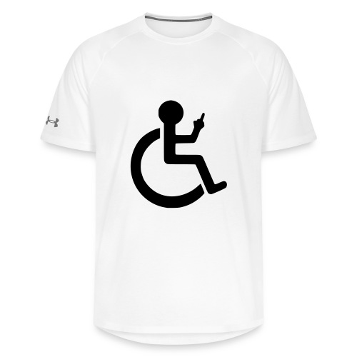Wheelchair user holding up the middle finger * - Under Armour Unisex Athletics T-Shirt