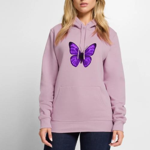 Neon Purple Butterfly - Men's Premium Hoodie
