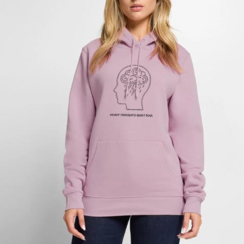 Heavy Thoughts Quiet Soul Hoodie Mental Health - Men's Premium Hoodie