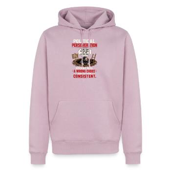 Political Perseveration Hole Cartoon - Men's Premium Hoodie - dusty pink - Front - Nico (187cm) & Julia (174cm)