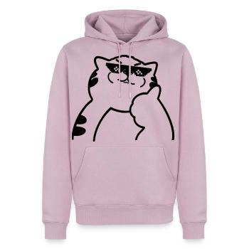 Midnight Arc Sketch - Men's Premium Hoodie - dusty pink - Front - Nico (187cm) & Julia (174cm)