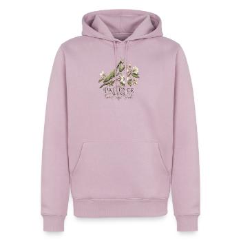 Praying Mantis Floral Patience Wins - Men's Premium Hoodie - dusty pink - Front - Nico (187cm) & Julia (174cm)