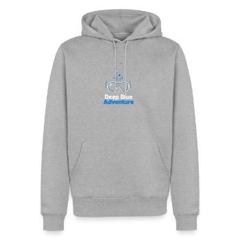 Deep Blue Adventure Dive Mask - Men's Premium Hoodie - heather grey - Front