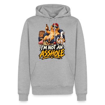 im not an asshole - Men's Premium Hoodie - heather grey - Front