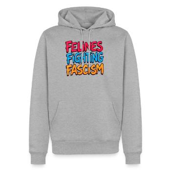 Felines Fighting Fascism - Men's Premium Hoodie - heather grey - Front