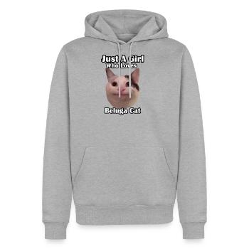 Just A Girl Who Loves Beluga Cat - Men's Premium Hoodie - heather grey - Front