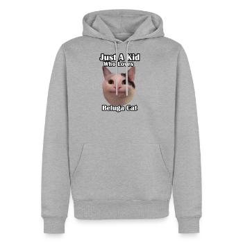 Just A Kid Who Loves Beluga Cat - Men's Premium Hoodie - heather grey - Front
