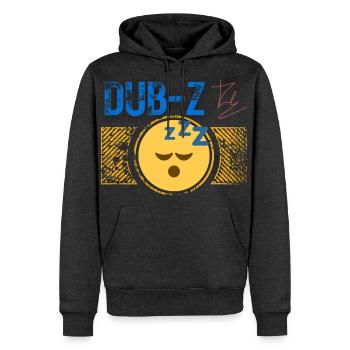 Dub-Zzzz Signature Sleepy Face - Men's Premium Hoodie - heather anthracite - Front - Thijin (182cm) & Raik (115cm)