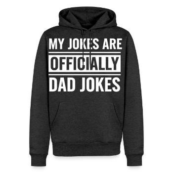 Official Dad Jokes - Men's Premium Hoodie - heather anthracite - Front - Thijin (182cm) & Raik (115cm)