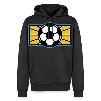 Football Pop Art Logo - Men's Premium Hoodie - heather anthracite - Front - Thijin (182cm) & Raik (115cm)