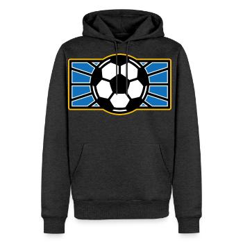 Football Pop Art Logo - Men's Premium Hoodie - heather anthracite - Front - Thijin (182cm) & Raik (115cm)