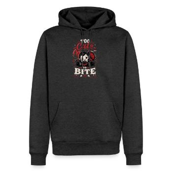 Too Cute to Bite Tshirt  - Men's Premium Hoodie - heather anthracite - Front - Thijin (182cm) & Raik (115cm)