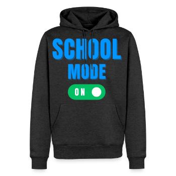 School Mode On – Ready to Learn, Fun & Stylish Tee - Men's Premium Hoodie - heather anthracite - Front - Thijin (182cm) & Raik (115cm)
