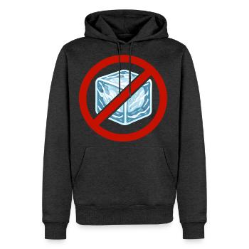 No Ice Ban Emblem - Men's Premium Hoodie - heather anthracite - Front - Thijin (182cm) & Raik (115cm)
