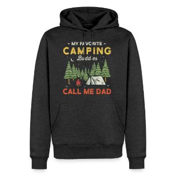 My Favorite Camping Buddies Call Me Dad - Men's Premium Hoodie - heather anthracite - Front - Thijin (182cm) & Raik (115cm)