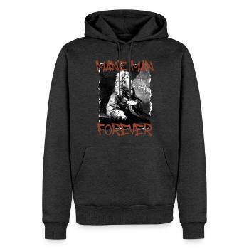 Horse Horses Equestrian - Men's Premium Hoodie - heather anthracite - Front - Thijin (182cm) & Raik (115cm)