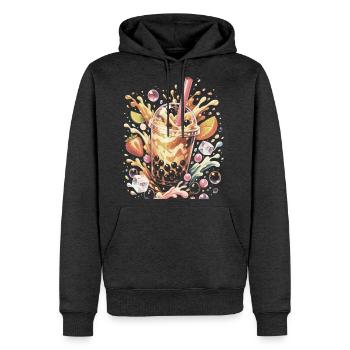 Bubble Tea Tapioca Beads Splash Art - Men's Premium Hoodie - heather anthracite - Front - Thijin (182cm) & Raik (115cm)