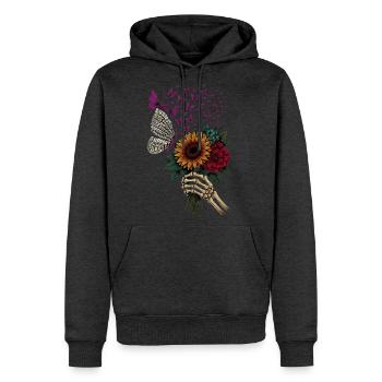 Overdose_Awareness_Graphic_Featuring_Butterflie - Men's Premium Hoodie - heather anthracite - Front - Thijin (182cm) & Raik (115cm)