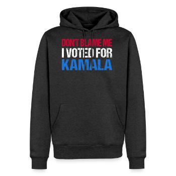 Don't Blame Me I Voted For Kamala I - Men's Premium Hoodie - heather anthracite - Front - Thijin (182cm) & Raik (115cm)