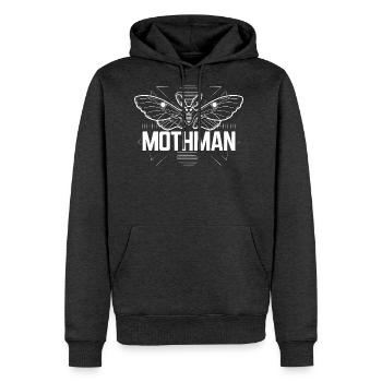  Mothman Cryptid Urban Legend Paranormal Night - Men's Premium Hoodie - heather anthracite - Front - Thijin (182cm) & Raik (115cm)