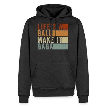 Life's a Ball Make It - Men's Premium Hoodie - heather anthracite - Front - Thijin (182cm) & Raik (115cm)