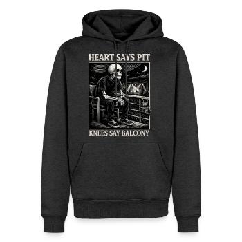 Skeleton Balcony Concert - Men's Premium Hoodie - heather anthracite - Front - Thijin (182cm) & Raik (115cm)