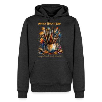 Watercolor Paint Brushes – Artist Painting Supplie - Men's Premium Hoodie - heather anthracite - Front - Thijin (182cm) & Raik (115cm)