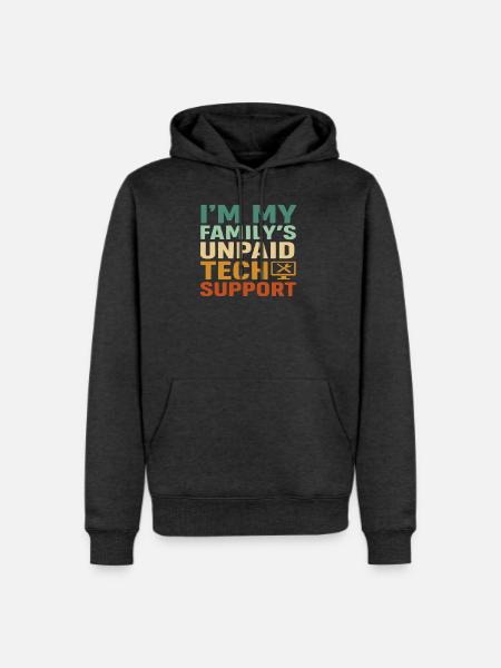 Unpaid Tech Support Family - Men's Premium Hoodie - heather anthracite