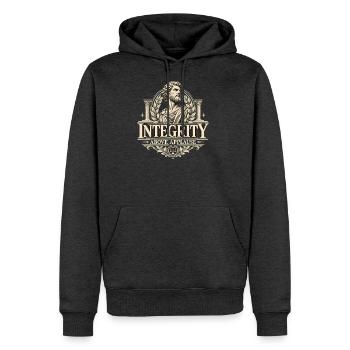 Integrity Above Applause - Men's Premium Hoodie - heather anthracite - Front - Thijin (182cm) & Raik (115cm)