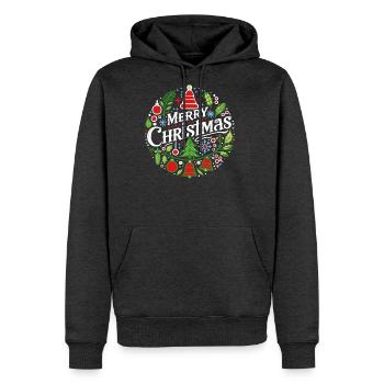 Merry Christmas 3 - Men's Premium Hoodie - heather anthracite - Front - Thijin (182cm) & Raik (115cm)